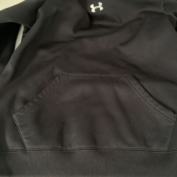 Under Armour Black Kangaroo Pocket Pull On Sweatshirt Hoodie Women's‎  Size S/M - Picture 12 of 14